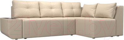 Диван угловой Mebelico Амадэус 300 правый / 109701 (экокожа, бежевый)