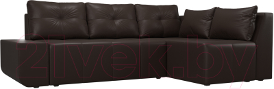 Диван угловой Mebelico Амадэус 300 правый / 109703 (экокожа, коричневый)