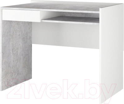 Письменный стол Аквилон СТК №30 (белое сияние/цемент светлый)
