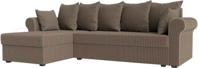 Диван угловой Mebelico Рейн 316 левый / 112591 (рогожка корфу 03/кант бежевый)