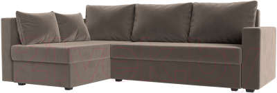 Диван угловой Mebelico Мансберг 317 левый / 112524 (велюр, коричневый)