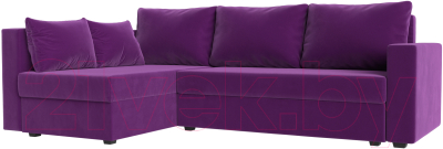 Диван угловой Mebelico Мансберг 317 левый / 112535 (микровельвет, фиолетовый)
