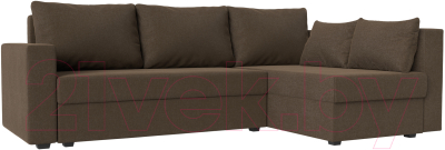 Диван угловой Mebelico Мансберг 317 правый / 112540 (рогожка, коричневый)