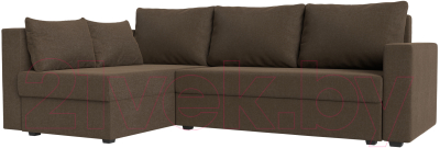 Диван угловой Mebelico Мансберг 317 левый / 112540 (рогожка, коричневый)