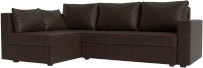 Диван угловой Mebelico Мансберг 317 левый / 112544 (экокожа, коричневый)