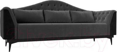 Диван Mebelico Флорида 318 / 112343 (велюр серый/черный)