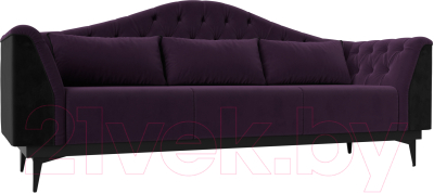 Диван Mebelico Флорида 318 / 112345 (велюр фиолетовый/черный)