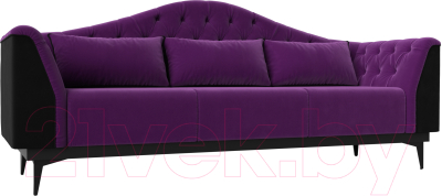 Диван Mebelico Флорида 318 / 112363 (микровельвет фиолетовый/черный)