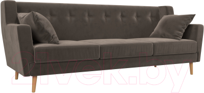 Диван Mebelico Брайтон 291 3-х местный / 109152 (велюр, коричневый)