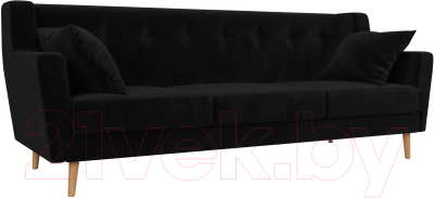 Диван Mebelico Брайтон 291 3-х местный / 109155 (велюр, черный)