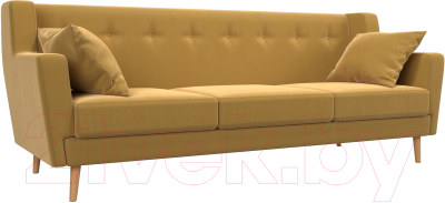 Диван Mebelico Брайтон 291 3-х местный / 109157 (микровельвет, желтый)
