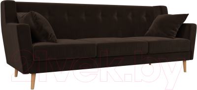 Диван Mebelico Брайтон 291 3-х местный / 109160 (микровельвет, коричневый)