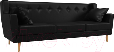 Диван Mebelico Брайтон 291 3-х местный / 109170 (экокожа, черный)