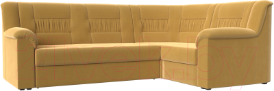 Диван угловой Mebelico Карелия 343 правый (микровельвет желтый)