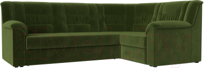 Диван угловой Mebelico Карелия 343 правый (микровельвет зеленый)