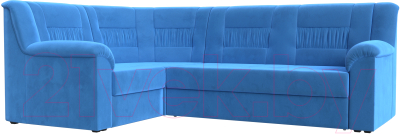 Диван угловой Mebelico Карелия 343 левый (велюр голубой)