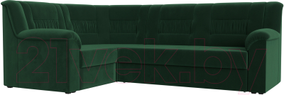Диван угловой Mebelico Карелия 343 левый (велюр зеленый)