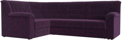 Диван угловой Mebelico Карелия 343 левый (велюр фиолетовый)