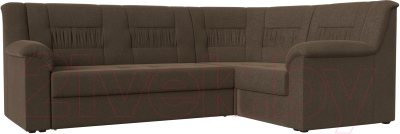 Диван угловой Mebelico Карелия 343 правый (рогожка коричневый)