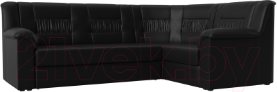 Диван угловой Mebelico Карелия 343 правый (экокожа черный)