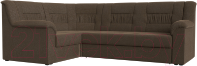 Диван угловой Mebelico Карелия 343 левый (рогожка коричневый)