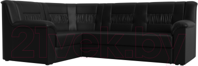 Диван угловой Mebelico Карелия 343 левый (экокожа черный)