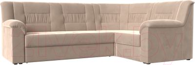 Диван угловой Mebelico Карелия 343 правый (велюр бежевый)