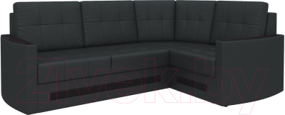 Диван угловой Mebelico Белла У 476 правый / 58443 (экокожа, черный)