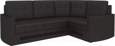 Диван угловой Mebelico Белла У 476 правый / 58444 (экокожа, коричневый)