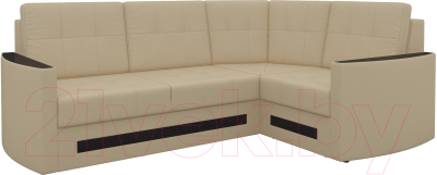 Диван угловой Mebelico Белла У 476 правый / 58445 (экокожа, бежевый)