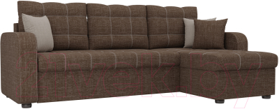 Диван угловой Mebelico Ливерпуль 478 правый / 59612 (рогожка, коричневый)
