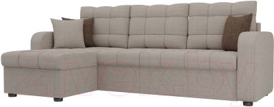 Диван угловой Mebelico Ливерпуль 478 левый / 59613 (рогожка, бежевый)