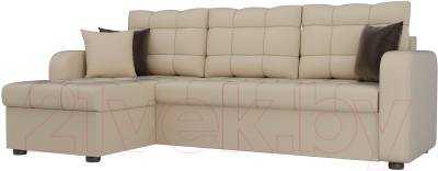 Диван угловой Mebelico Ливерпуль 478 левый / 59617 (экокожа, бежевый)