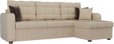 Диван угловой Mebelico Ливерпуль 478 правый / 59617 (экокожа, бежевый)