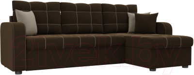 Диван угловой Mebelico Ливерпуль 478 правый / 59620 (вельвет, коричневый)