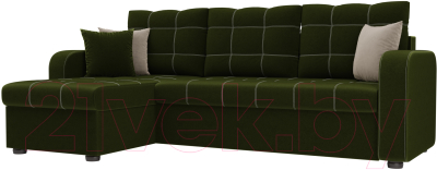 Диван угловой Mebelico Ливерпуль 478 левый / 59621 (микровельвет, зеленый)
