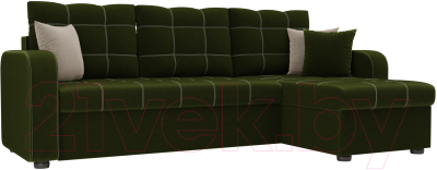Диван угловой Mebelico Ливерпуль 478 правый / 59621 (вельвет, зеленый)