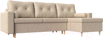 Диван угловой Mebelico Белфаст правый / 59064 (экокожа, бежевый)