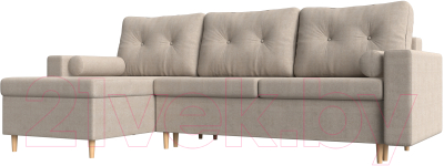 Диван угловой Mebelico Белфаст левый / 59065 (рогожка, бежевый)