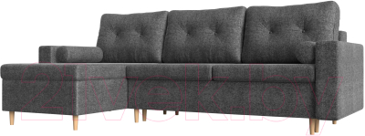 Диван угловой Mebelico Белфаст левый / 59067 (рогожка, серый)