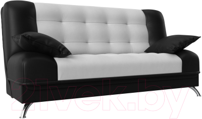 Диван Mio Tesoro Пальма 498 (экокожа, белый/черный)