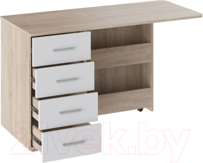 Письменный стол ТриЯ Тип 5 (дуб сонома/белый ясень)