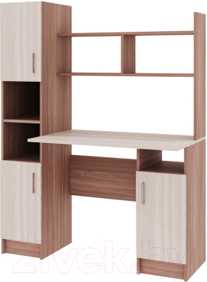 Письменный стол Памир ПКС-6 (ясень шимо темный/ясень шимо светлый)