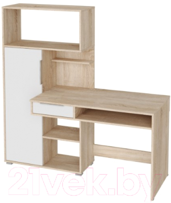 Письменный стол НК Мебель Квадро / 74260155 (дуб сонома/белый)