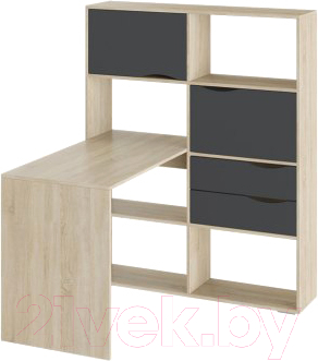 Письменный стол ТриЯ Тип 7 (дуб сонома/графит серый)