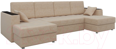 Диван П-образный Mebelico Эмир-П 85 / 58815 (микровельвет, бежевый)