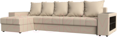 Диван угловой Mebelico Дубай 88 левый / 59635 (экокожа, бежевый)