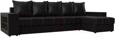 Диван угловой Mebelico Дубай 88 правый / 59638 (экокожа, черный)