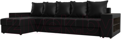 Диван угловой Mebelico Дубай 88 левый / 59638 (экокожа, черный)