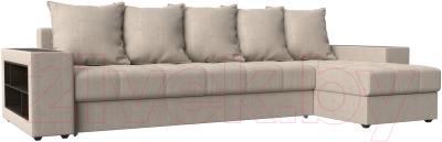 Диван угловой Mebelico Дубай 88 правый (рогожка бежевый)